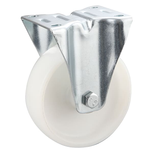 Fixed White Polyamide Industrial Castors