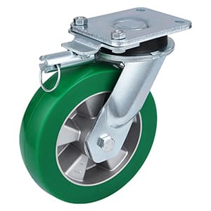 Ekstra tung belastning elastisk polyurethan Retningsbestemt låsbare hjul