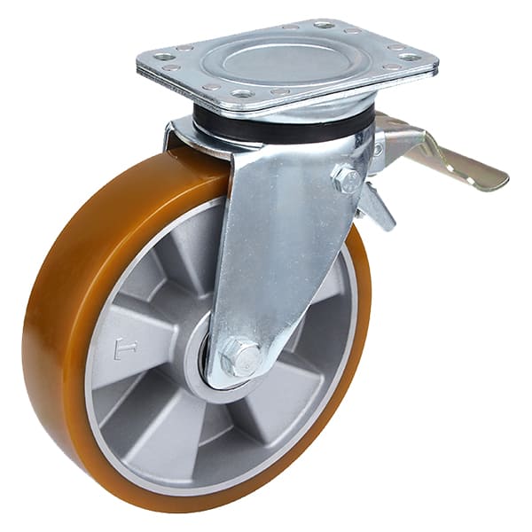 Tungt udstyr Støbning Polyurethan Hale Bremse Castor Wheels Producenter